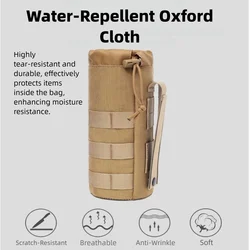 Funda para botella de agua con cordón ajustable y ligera para pesca