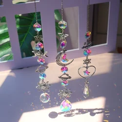 Carillón Viento Cristal con Luna – Atrapasueños para Jardín