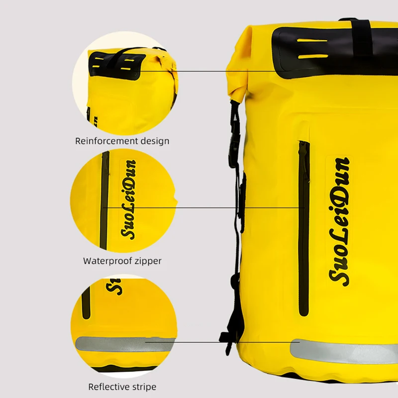 Mochila de pesca impermeable PVC para kayak navegación y playa - imagen 2