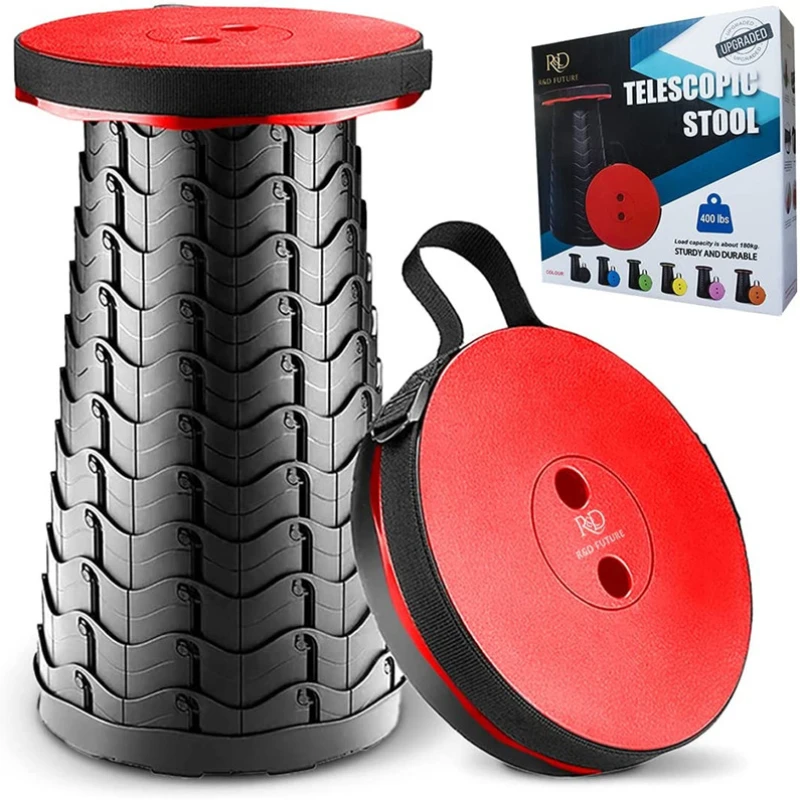 Taburete plegable retráctil para acampar y pesca deportiva - imagen 2