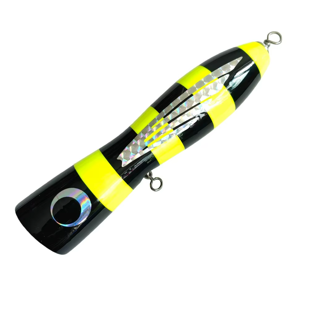 Popper Topwater madera – Señuelo flotante de superficie para mar