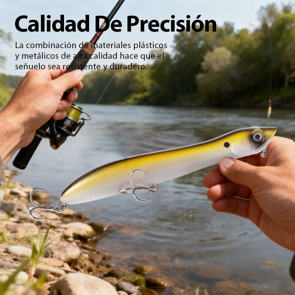 Señuelo de superficie tipo lápiz Popper artificial para pesca deportiva - imagen 2
