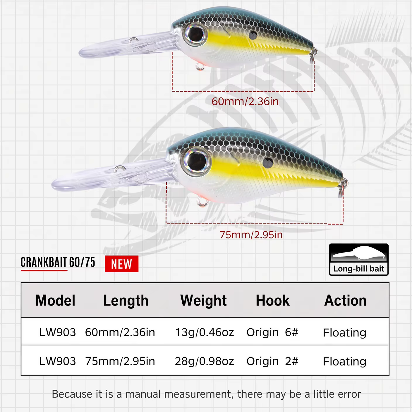 Hunthouse Wobbler 60mm – Crankbait para lubina - imagen 4