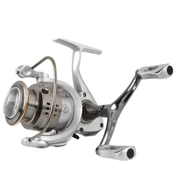 Carrete de pesca giratorio 5.2:1 14LB arrastre máximo CNC doble brazo