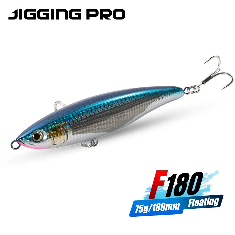 JIGGING PRO Señuelo Lápiz 180mm 75g con anzuelos triples - imagen 4
