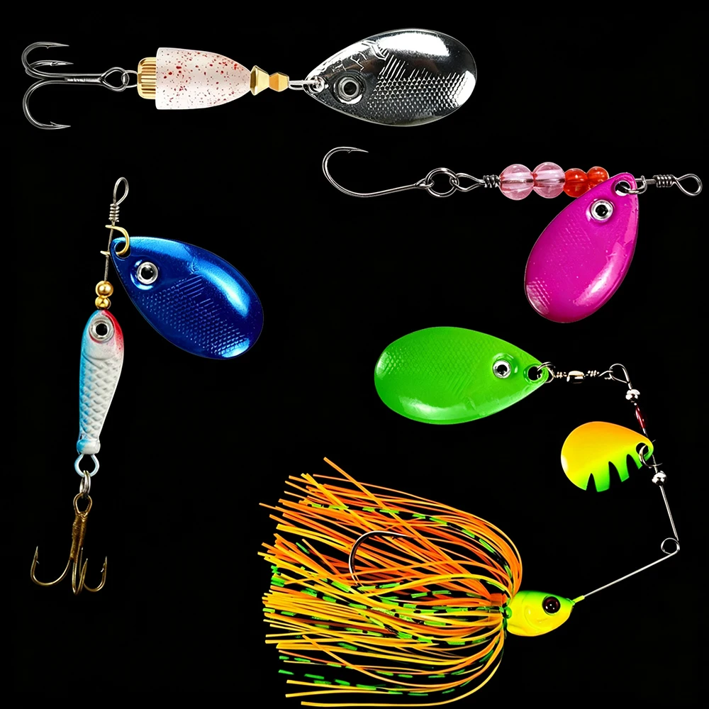 Micro spinner de metal con lentejuelas, ojos 3D y hoja giratoria - imagen 2