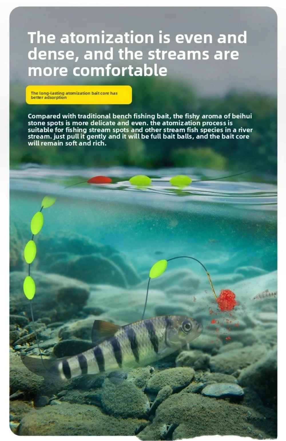Cebo aplicado en pesca de arroyo