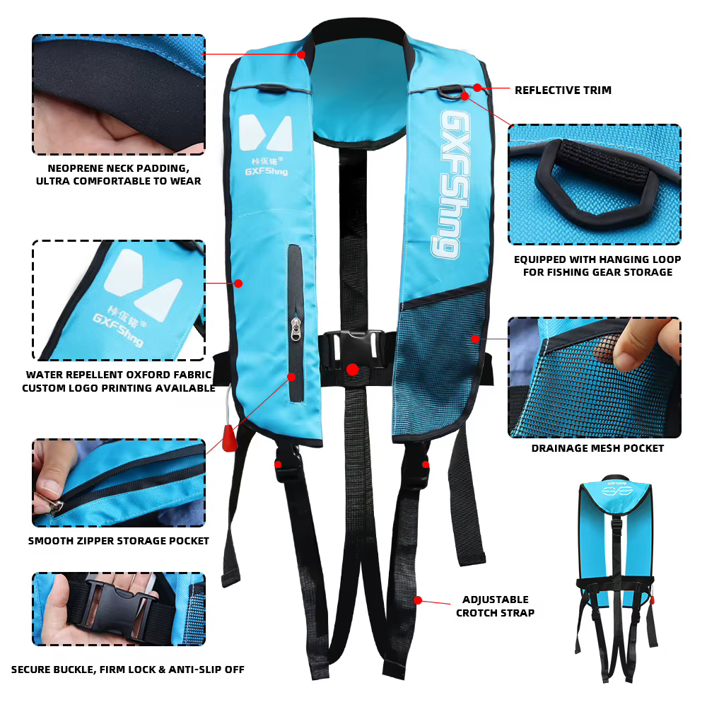 Chaleco Salvavidas Inflable ZYZHE - Automático para Pesca - imagen 4