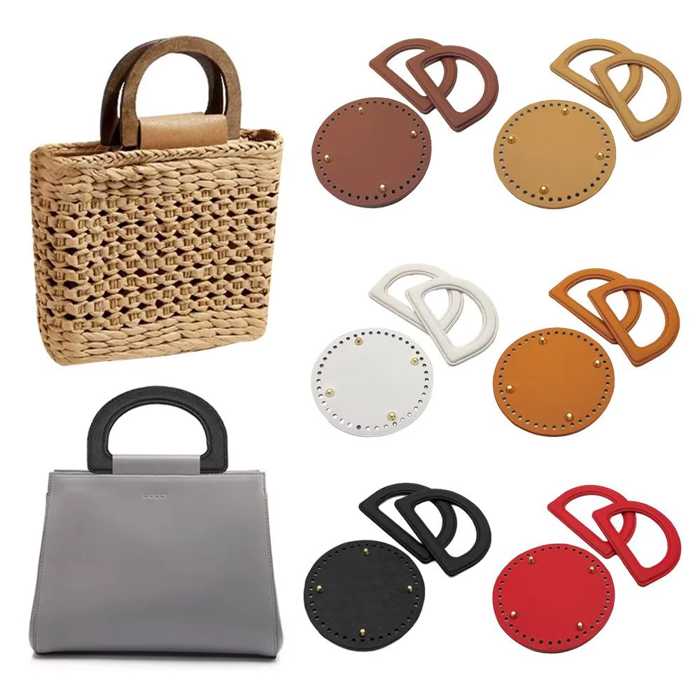 Asas de Bolso PU Tejidas a Mano – Correa DIY con Orificios - imagen 5