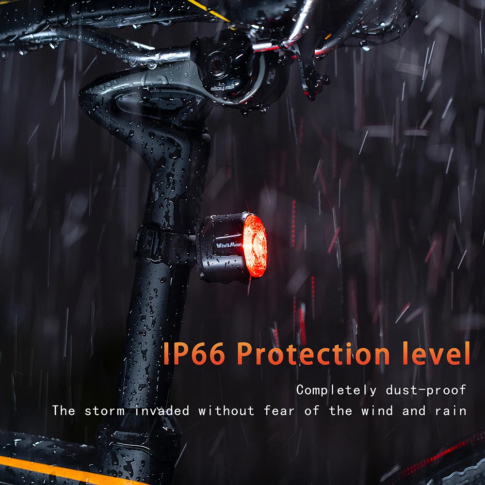 Luz trasera bicicleta LED resistente al agua IP66, brillo y modos - imagen 5