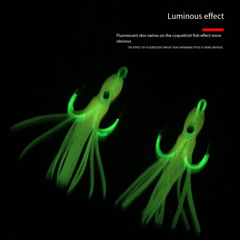 Señuelo luminoso jig blando minnow con anzuelo con púas - imagen 3
