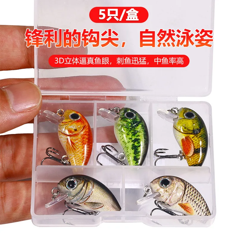 Señuelo compacto con acabado de pesca realista