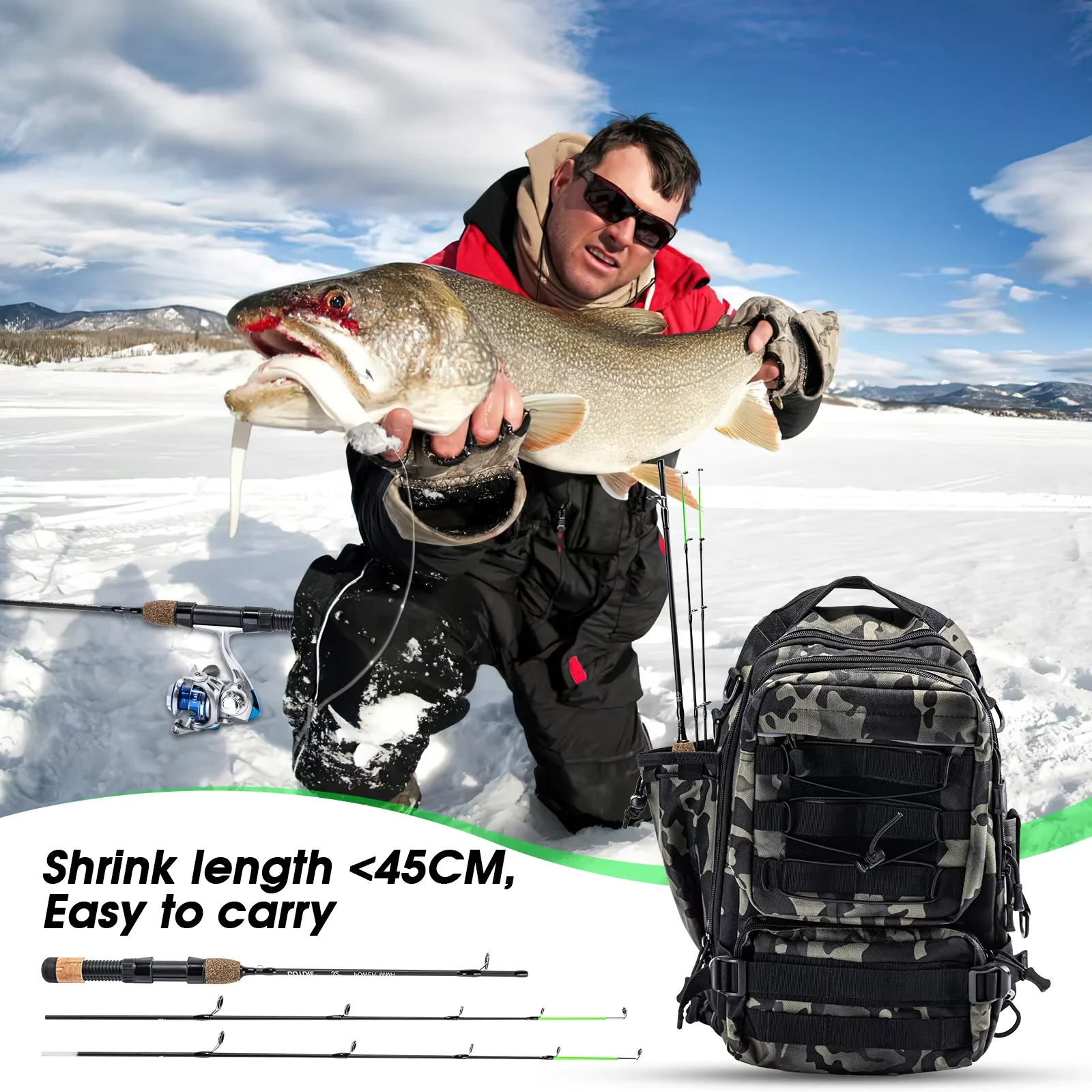 Puntas intercambiables de la caña Goture para diferentes condiciones de pesca