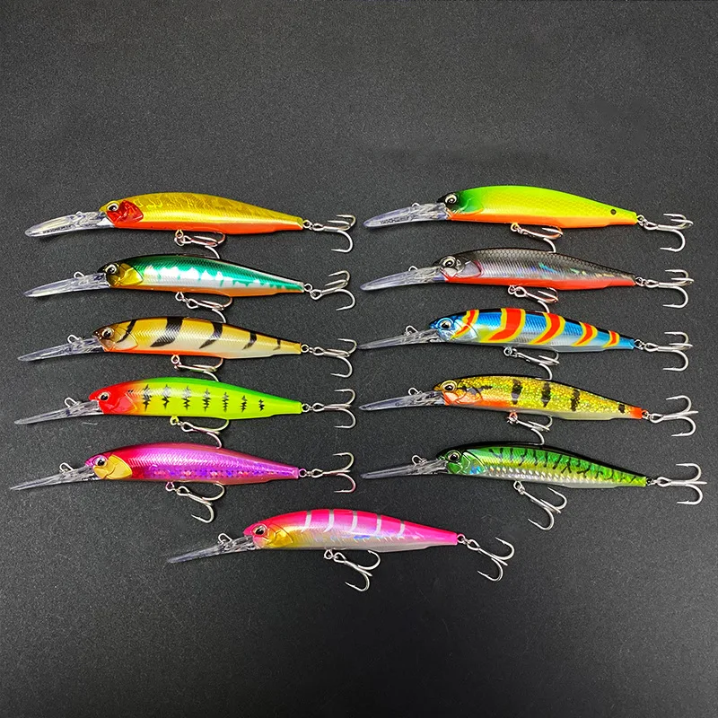 Señuelos Minnow flotantes para carpa, cebo artificial de lance largo