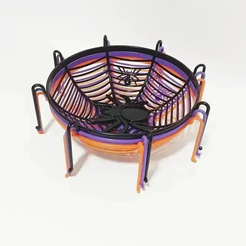 Cesta de drenaje para frutas Halloween con diseño telaraña - imagen 4