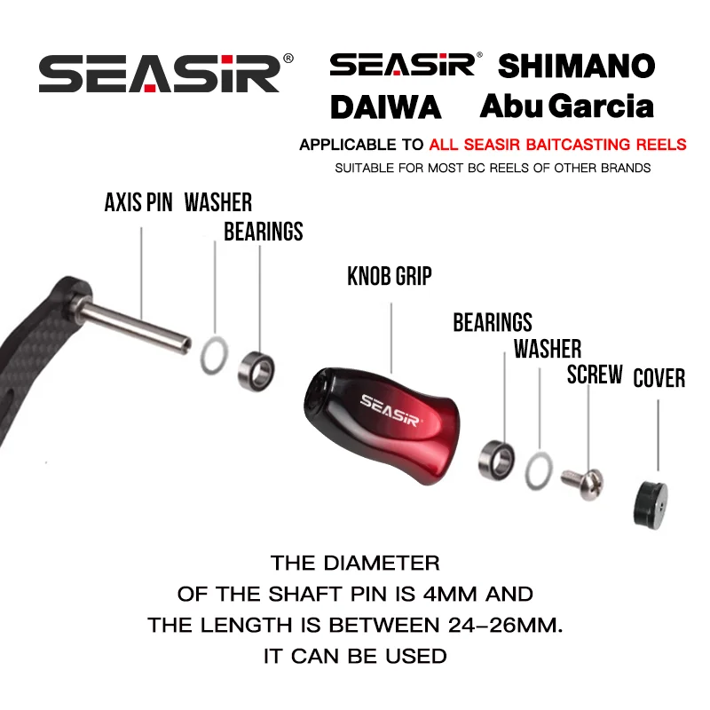 SEASIR pomo ABS de carrete – agarre Shimano y Daiwa - imagen 5
