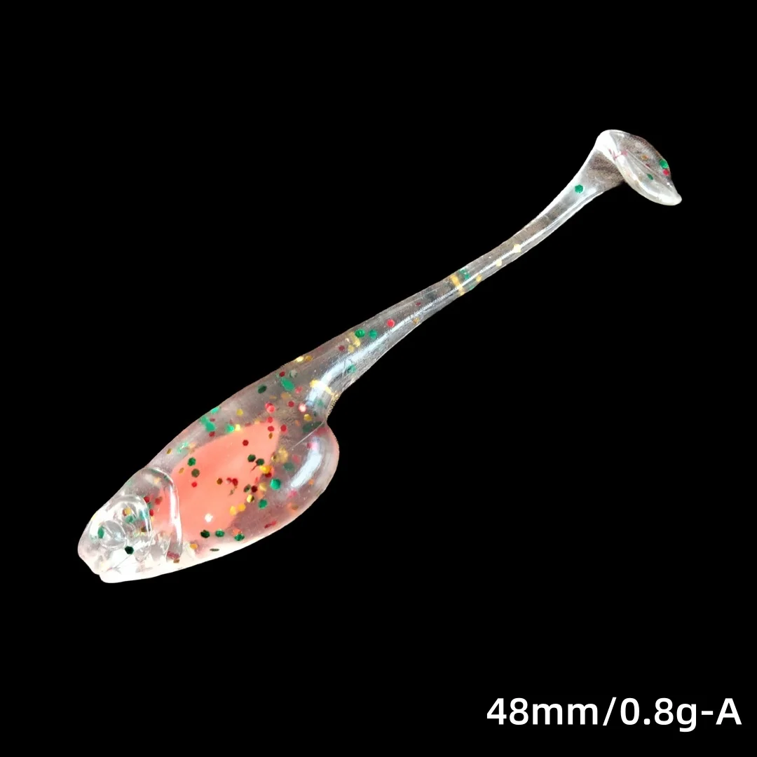 Swolfy Señuelo blando micro lombriz flotante cola en T luminoso