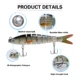 Swimbait multiarticulado biónico para lubina con anzuelo triple - imagen 5