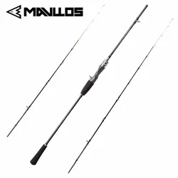 Mavllos Caña Jigging Titanio Carbono para Pulpo Agua Salada Resistente