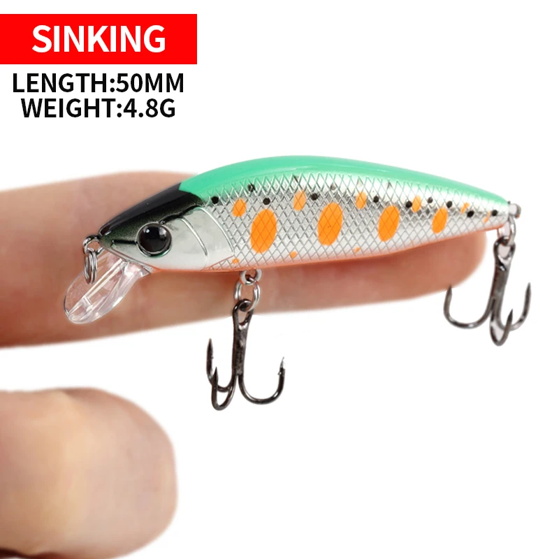 Minnow Wobbler duro para trucha y perca en agua dulce, río - imagen 2