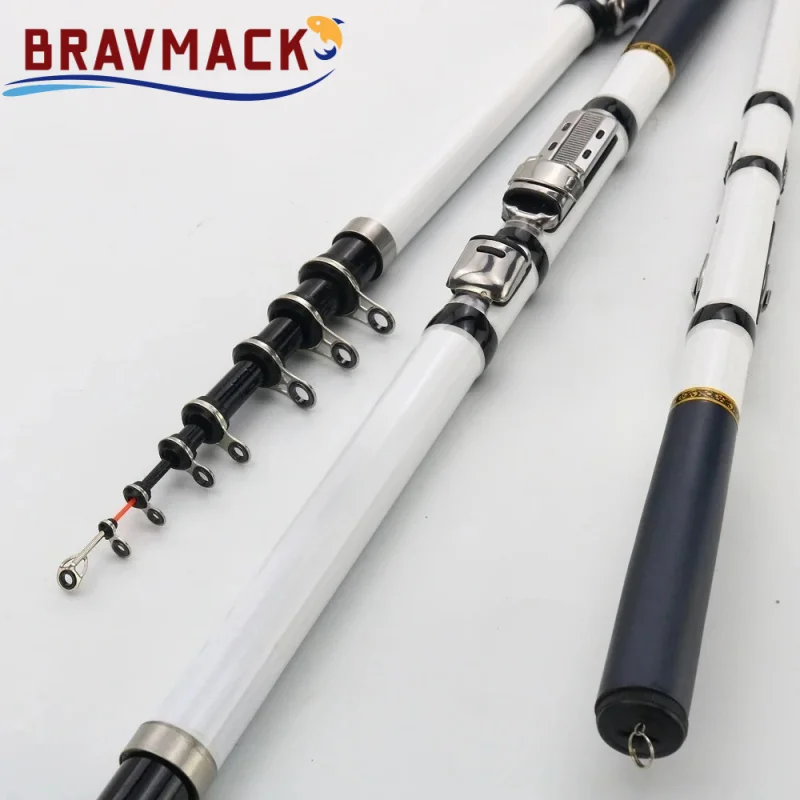 BRAVMACK Caña telescópica fibra de carbono – Mini