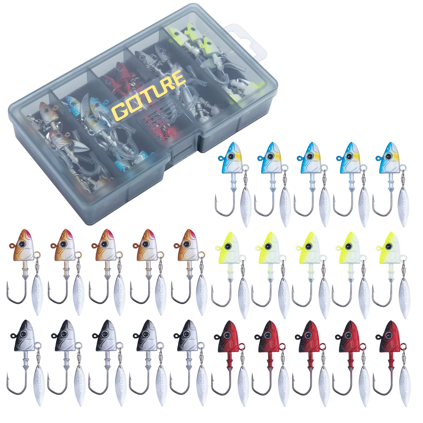 Goture Jig Head con ojos 3D - Cabezas de plomo 7-32g - imagen 2