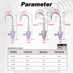 Anzuelos Jig Head Hunthouse Carbono para Vinilos