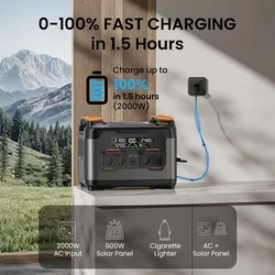 Estación de energía portátil S2400 LiFePO4 con carga rápida y app