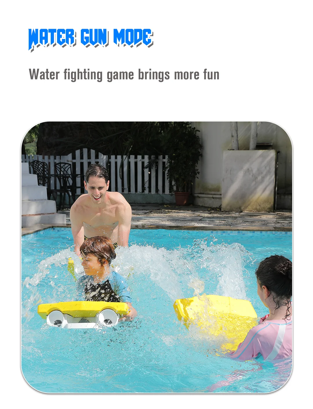 Adulto usando la tabla en el agua