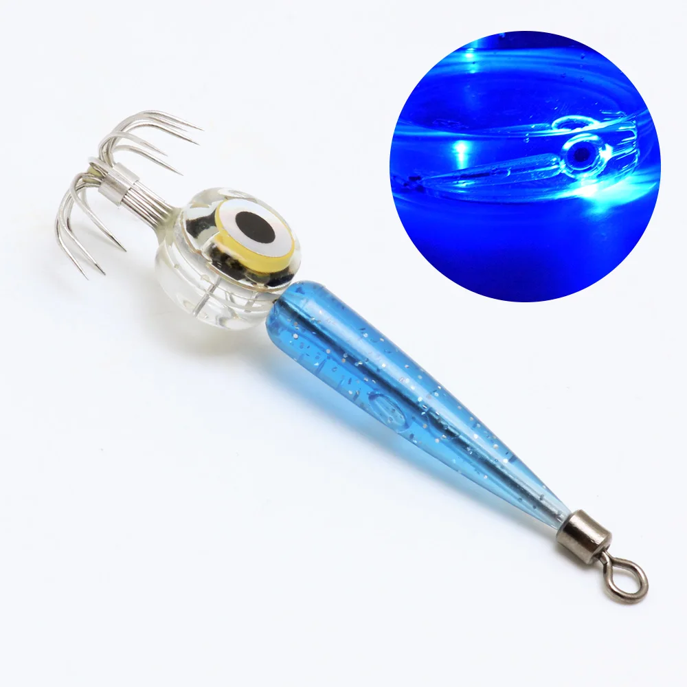 Señuelo calamar LED con anzuelo luminoso para pesca nocturna - imagen 4