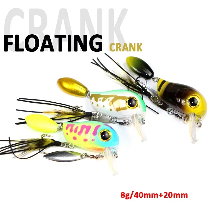 Wobbler flotante con paletas – Señuelo duro para lubina y lucio - imagen 2