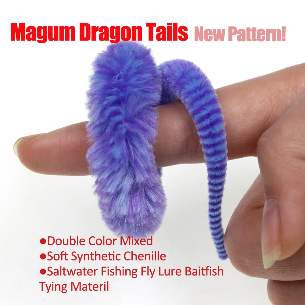 Wiggle Tails Dragon Tail Bicolor Magnum streamer lucio agua salada - imagen 3