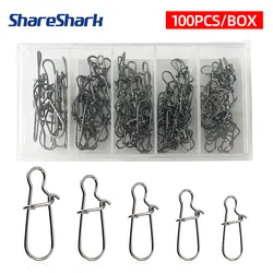 ShareShark snap giratorio acero inoxidable, clip rápido con anillos