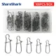 ShareShark snap giratorio acero inoxidable, clip rápido con anillos