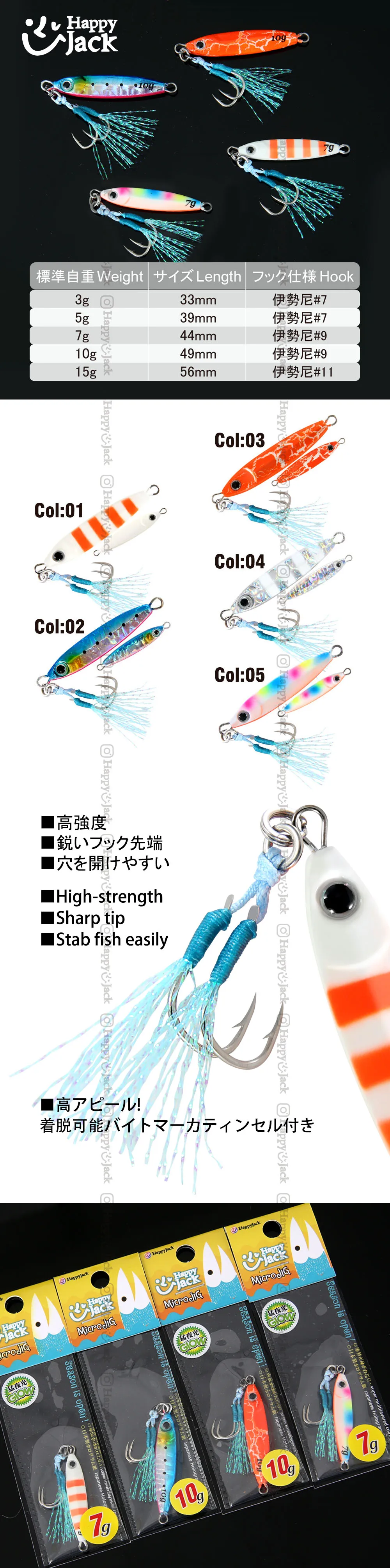 Cuchara micro jig HAPPYJACK para pesca costera