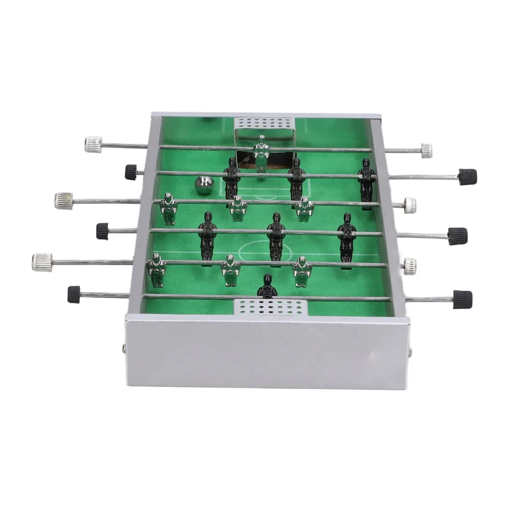 Mini futbolín de mesa portátil aluminio y madera - imagen 4