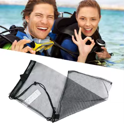Bolsa de malla con cordón para buceo snorkel uso subacuático