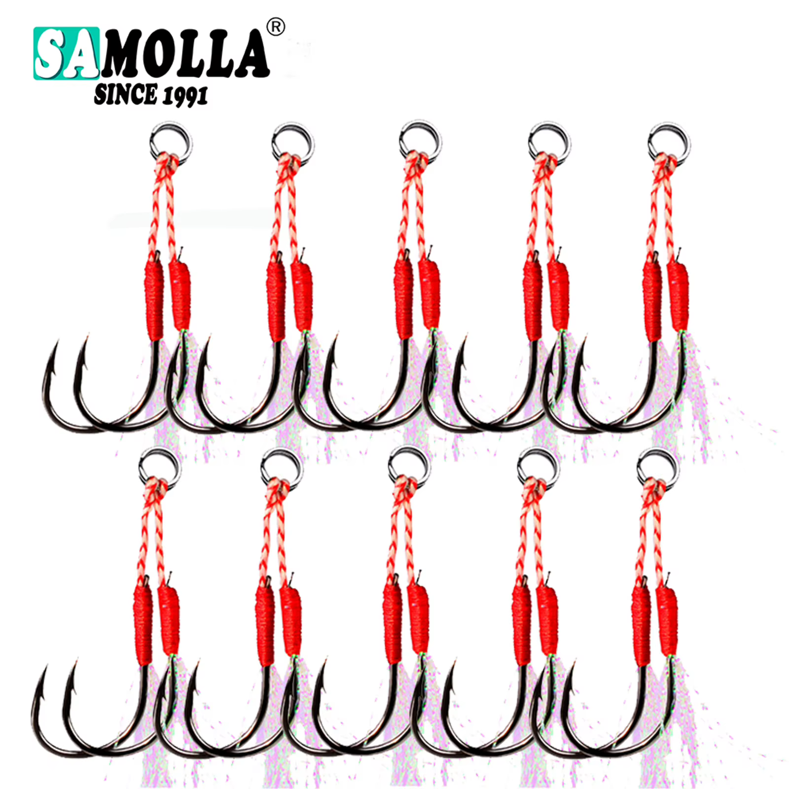 Anzuelo Jig Doble de Acero al Carbono – Ideal para Pesca Vertical - imagen 5