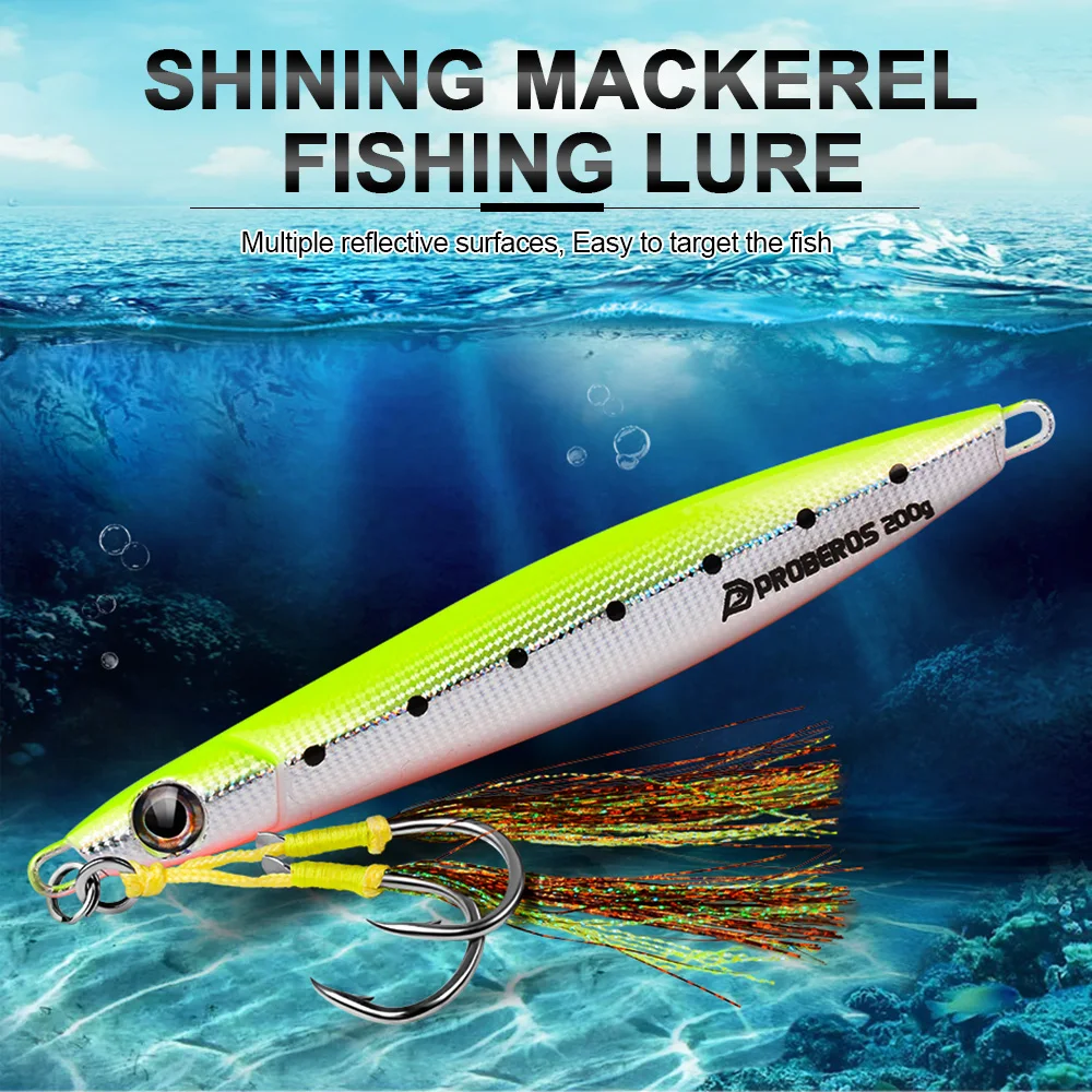 Proberos Jig de caída lenta con impresión 3D UV para pesca