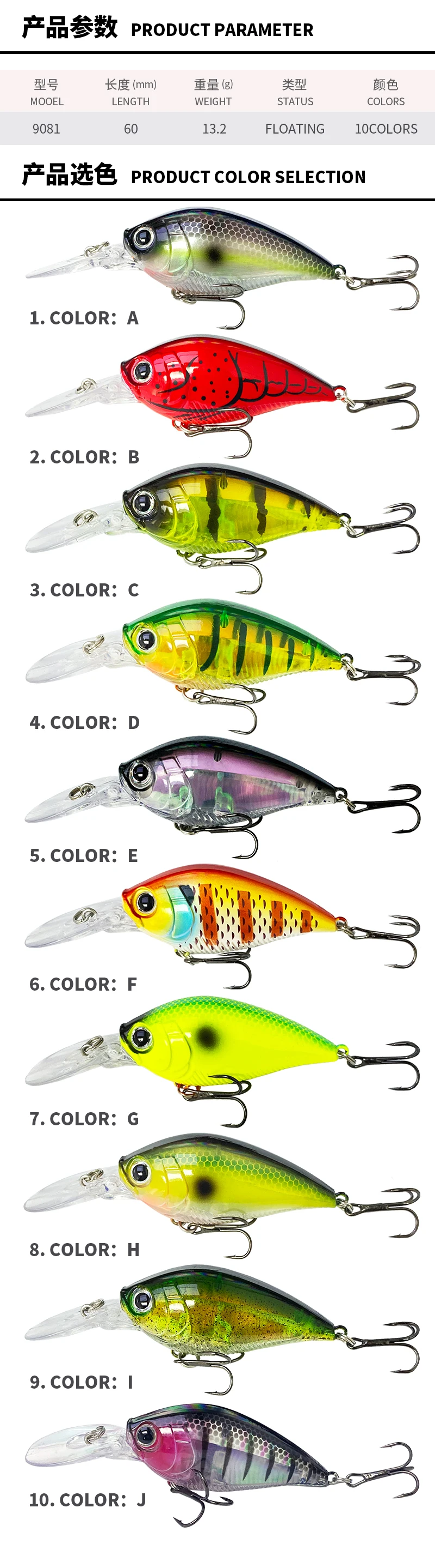 Acción de natación estilo minnow