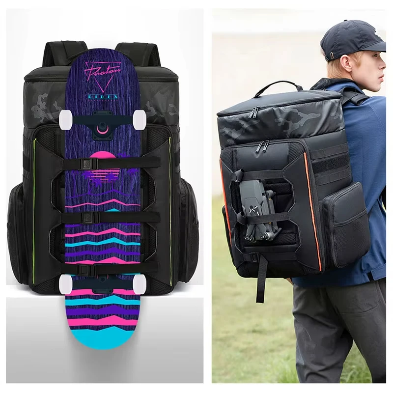 Mochila impermeable para pesca: transporte de dron y cámara multifunción - imagen 5