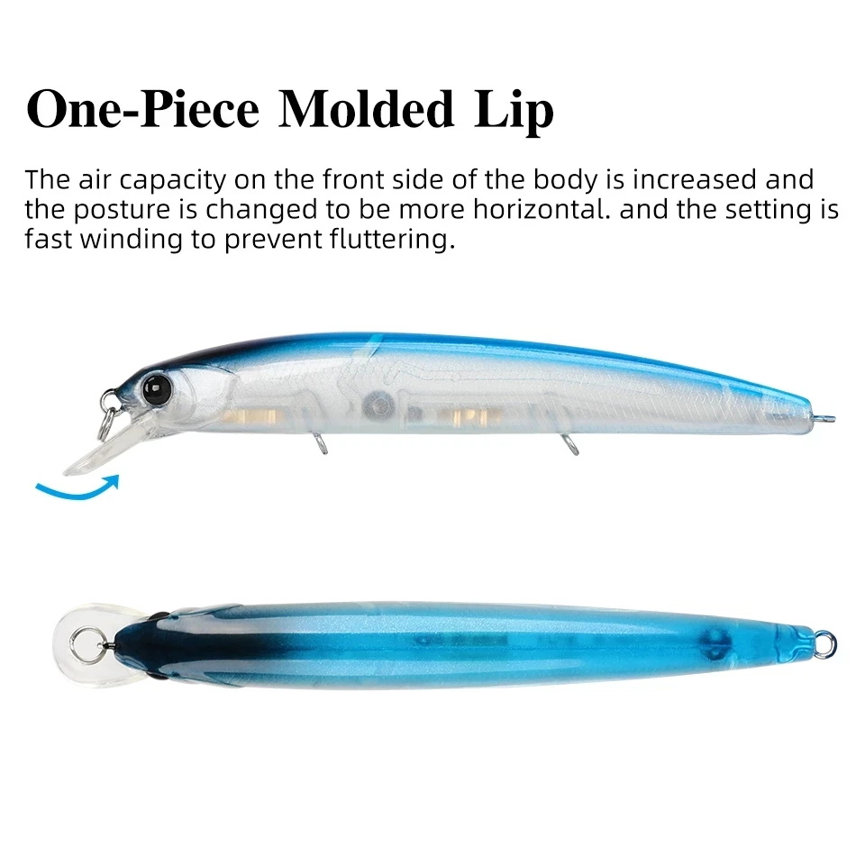 TSURINOYA Wobblers minnow flotante para lucioperca de lance