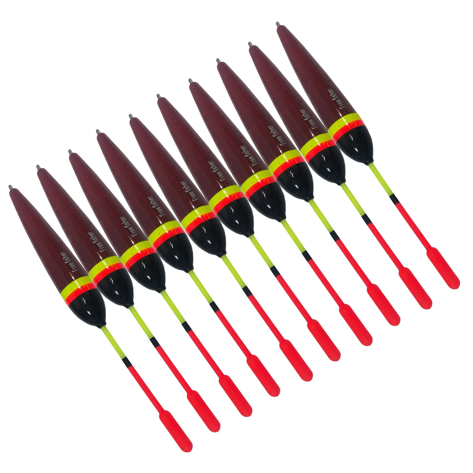 Bobbers de pesca de madera y corcho