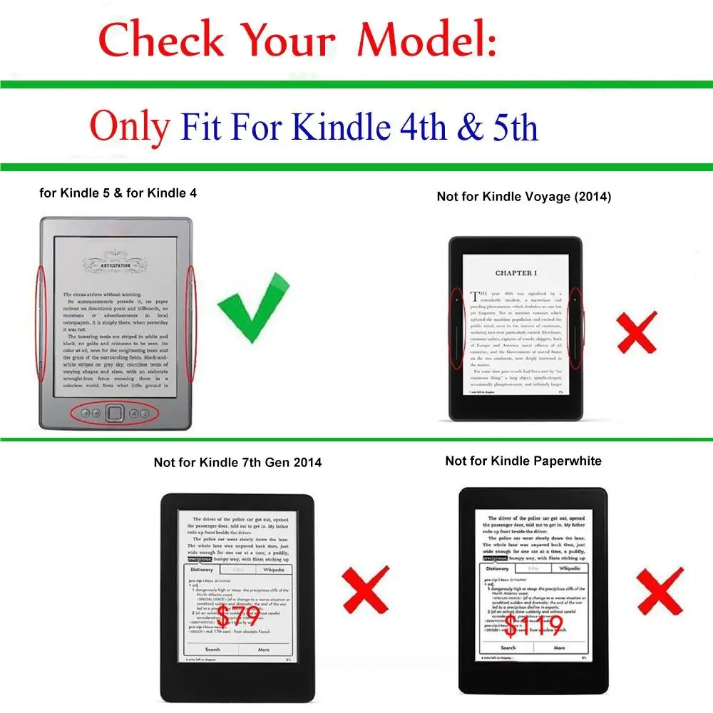 Funda tipo libro para Kindle