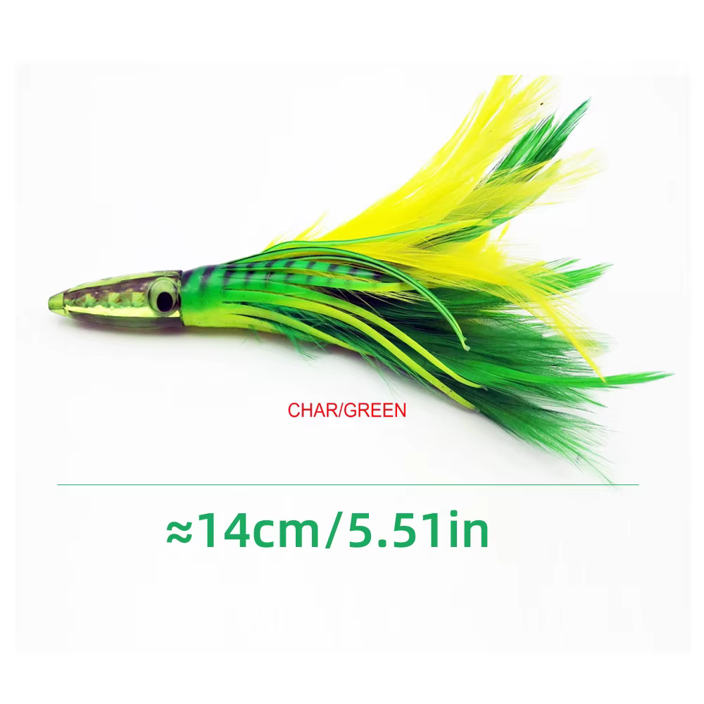 Sai Señuelo de pesca nocturna faldas calamar 14cm 32g cebo atún - imagen 5