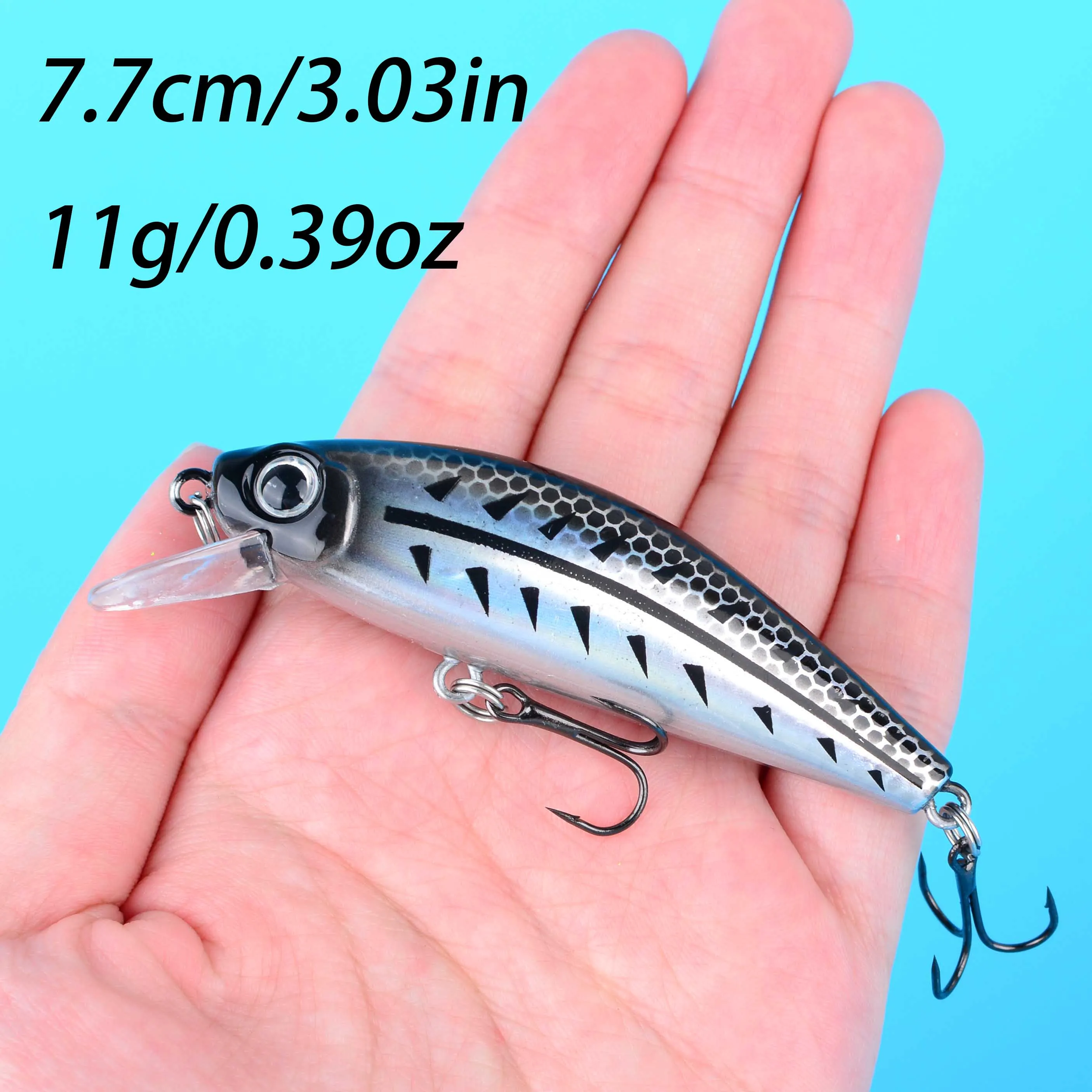 Señuelo Minnow hundimiento lento de plástico duro para trucha y lubina - imagen 3