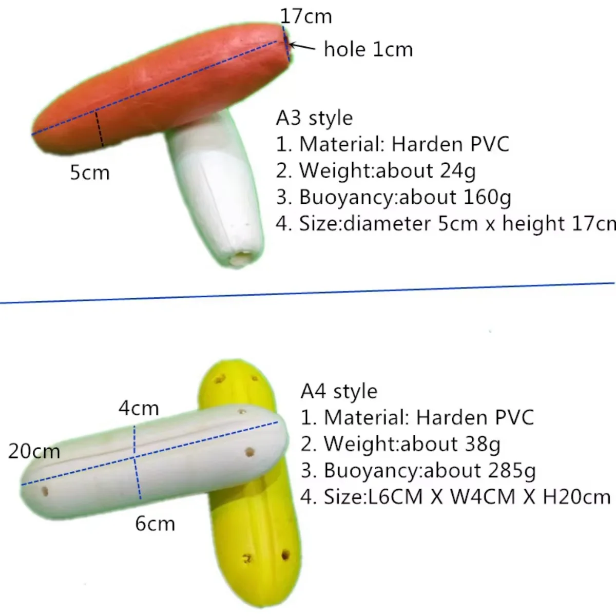 Boya de espuma PVC para redes y jaulas de pesca