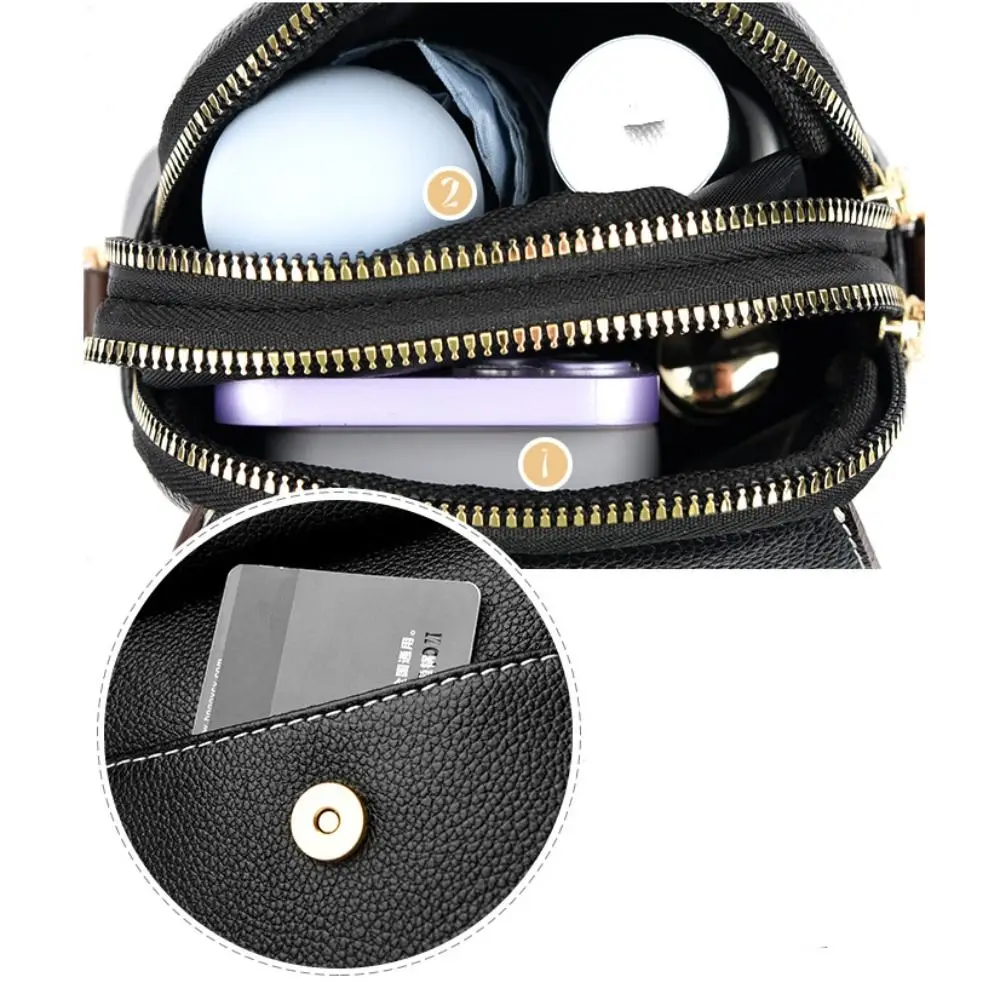 Bolso de hombro de cuero cuadrado para mujer – mini bandolera