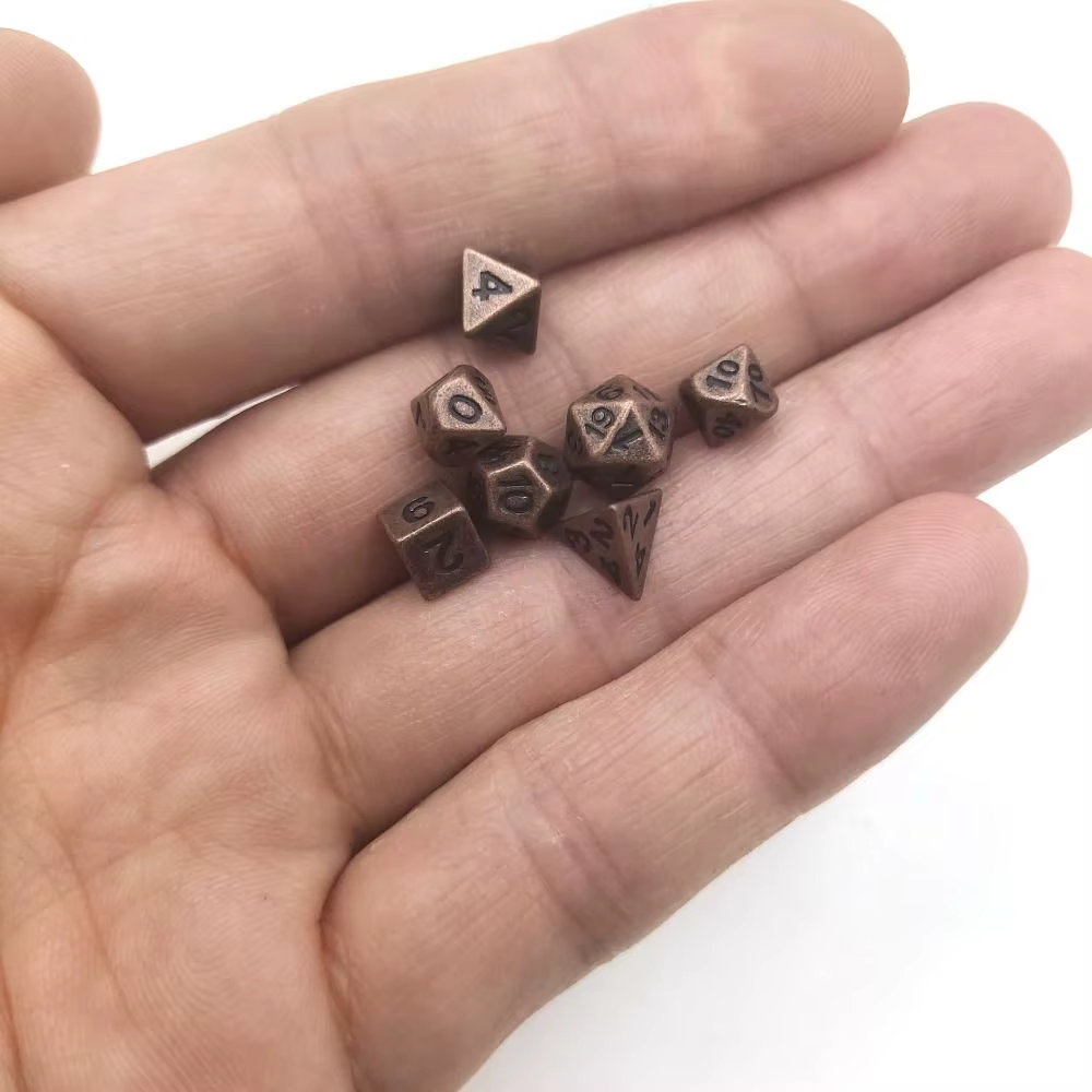 Dados poliédricos de Kirsite metálico para juegos de rol - imagen 5