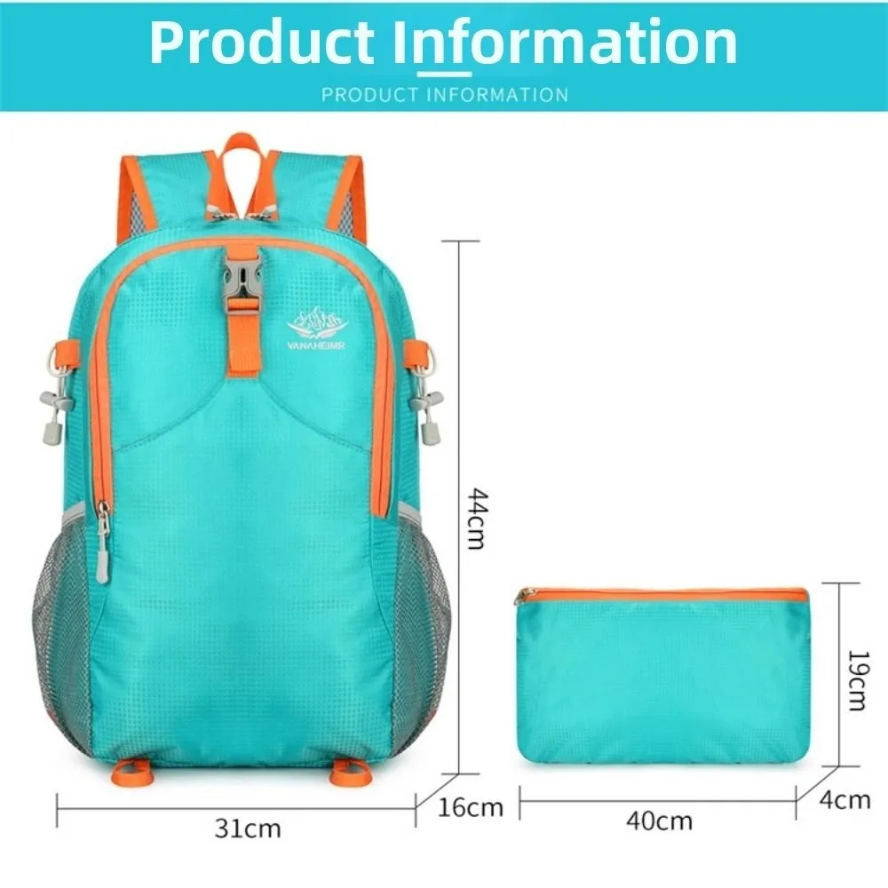 Mochila impermeable plegable para pesca y senderismo, gran capacidad - imagen 3